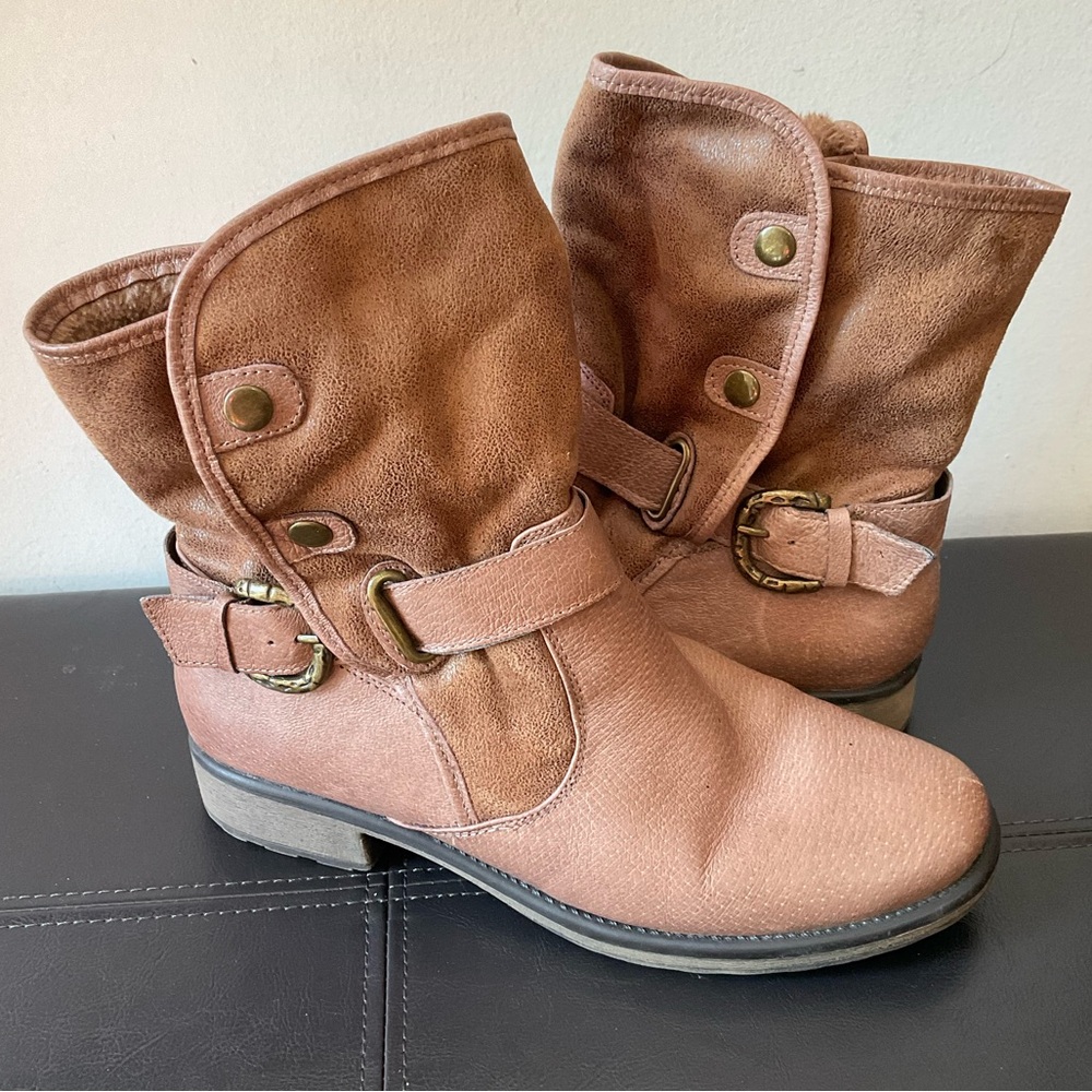BareTraps Womens Boots Ankle Shakira Leather EUC